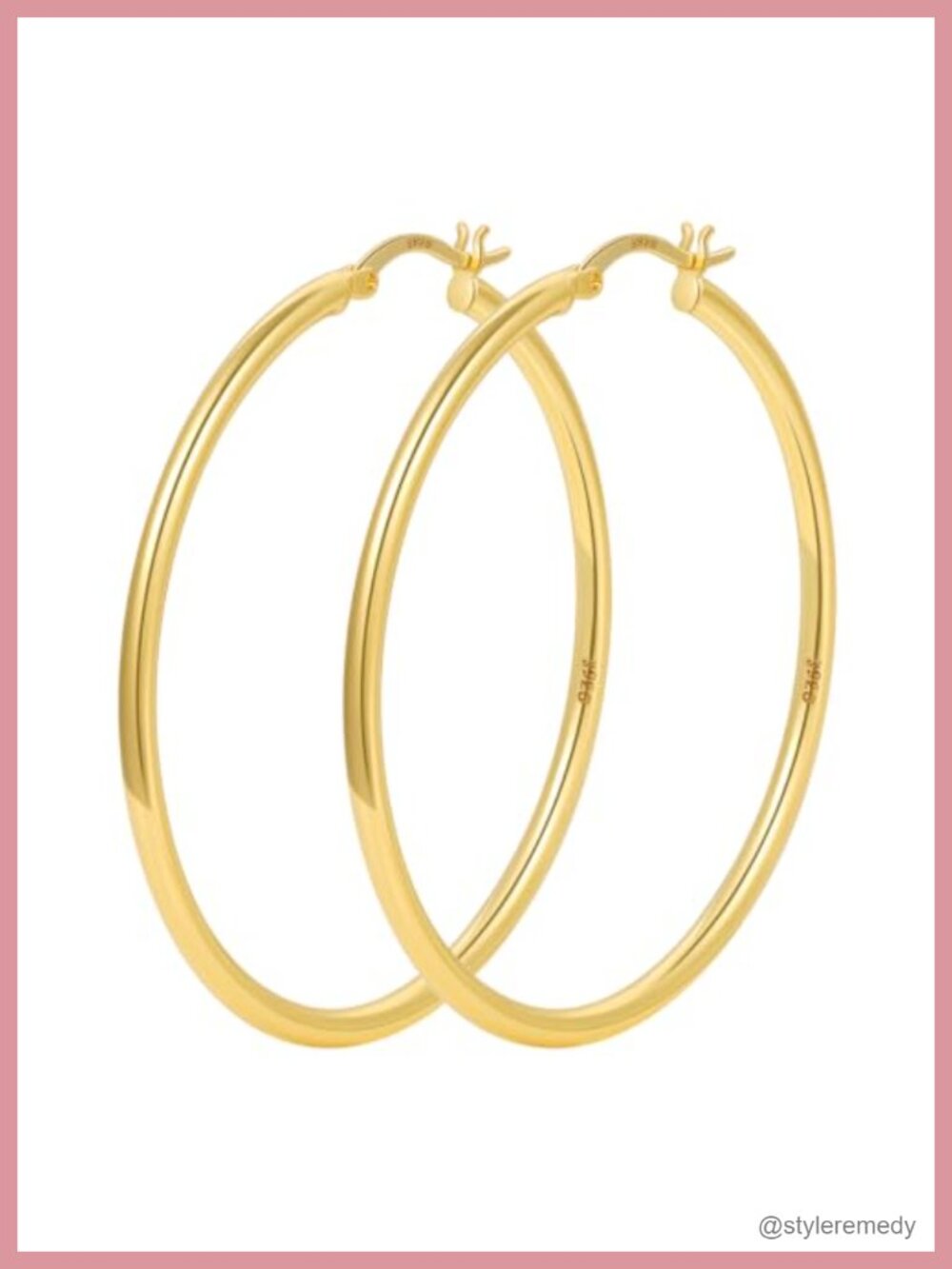 925 Sterling Silver Hoop Earrings For Women Large Hypoallergenic Chunky Thin